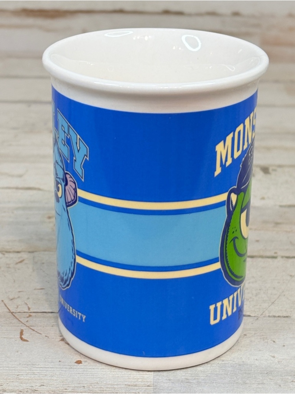 Monsters University MU Mike Wazowski Sulley Blue Coffee Mug Cup Disney Pixar - Picture 2 of 8
